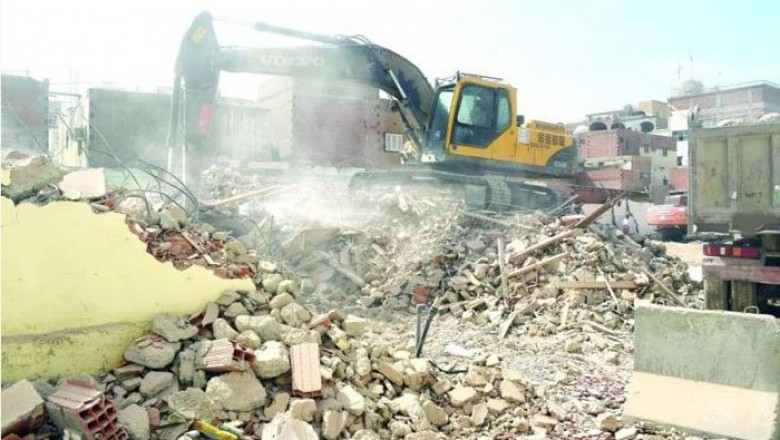 New road map of Jeddah, demolished buildings in old palaces