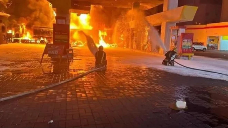 How the fire broke out at the petrol station of Madinah, statement of the injured driver