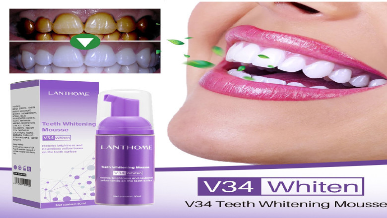 50ml Teeth Whitening Mousse Deep Cleaning Cigarette Stains Repair Bright Neutralizes Yellow Tones