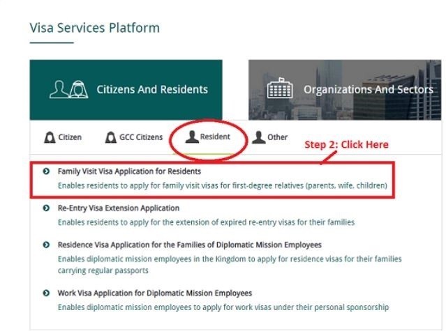 Family visit visa status