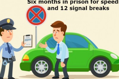 Six months in prison for speeding and 12 signal breaks