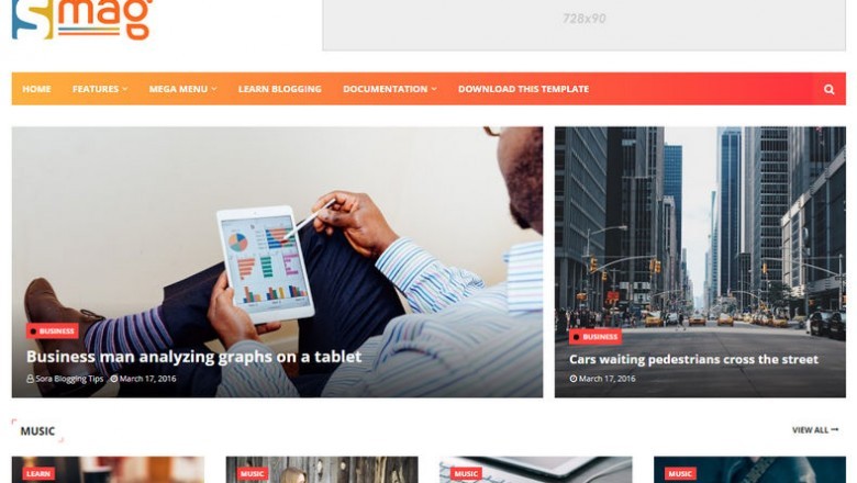 Smag Blogger Template  Blogspot free Templates 2020